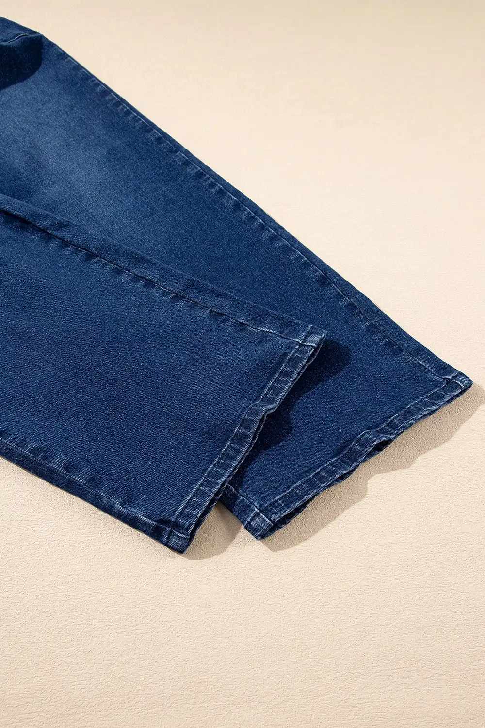 Relaxed Mid Rise Straight Leg Denim Jeans