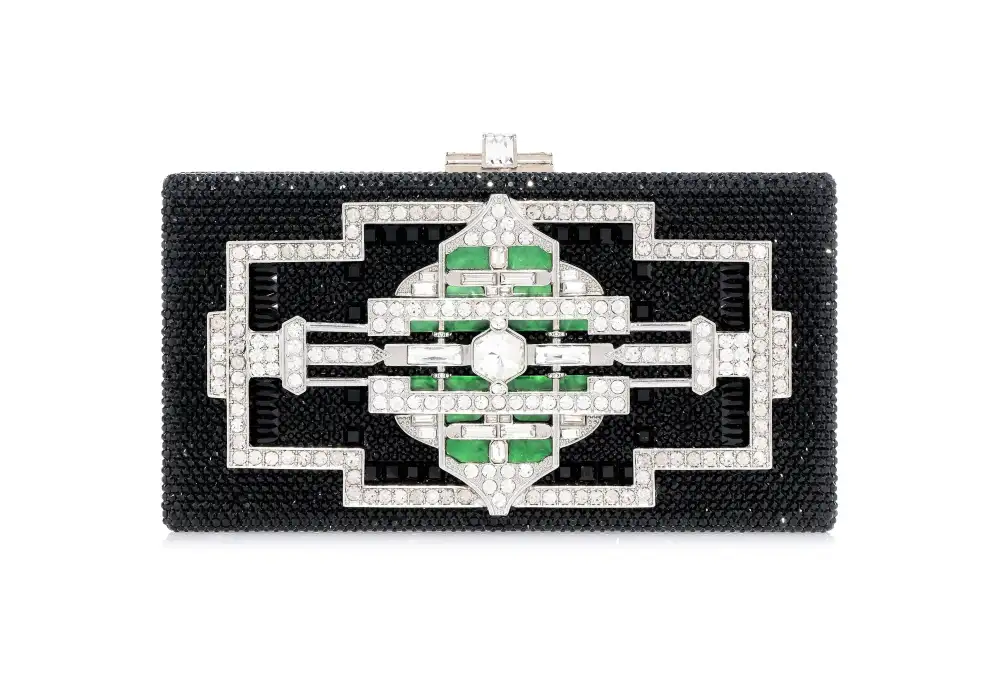 Polished Sleek Rectangle Crystal Minaudiere