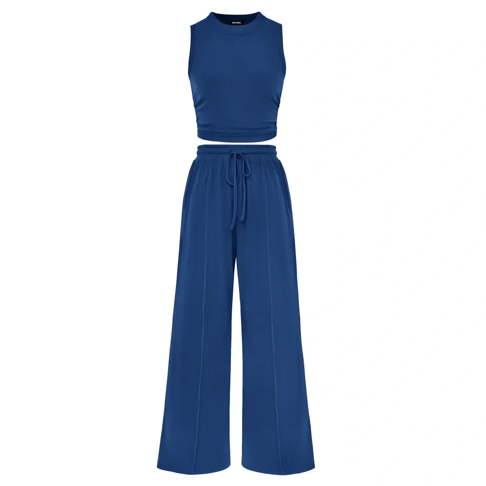 Women's 2-Piece Ribbed Knit Lounge Set