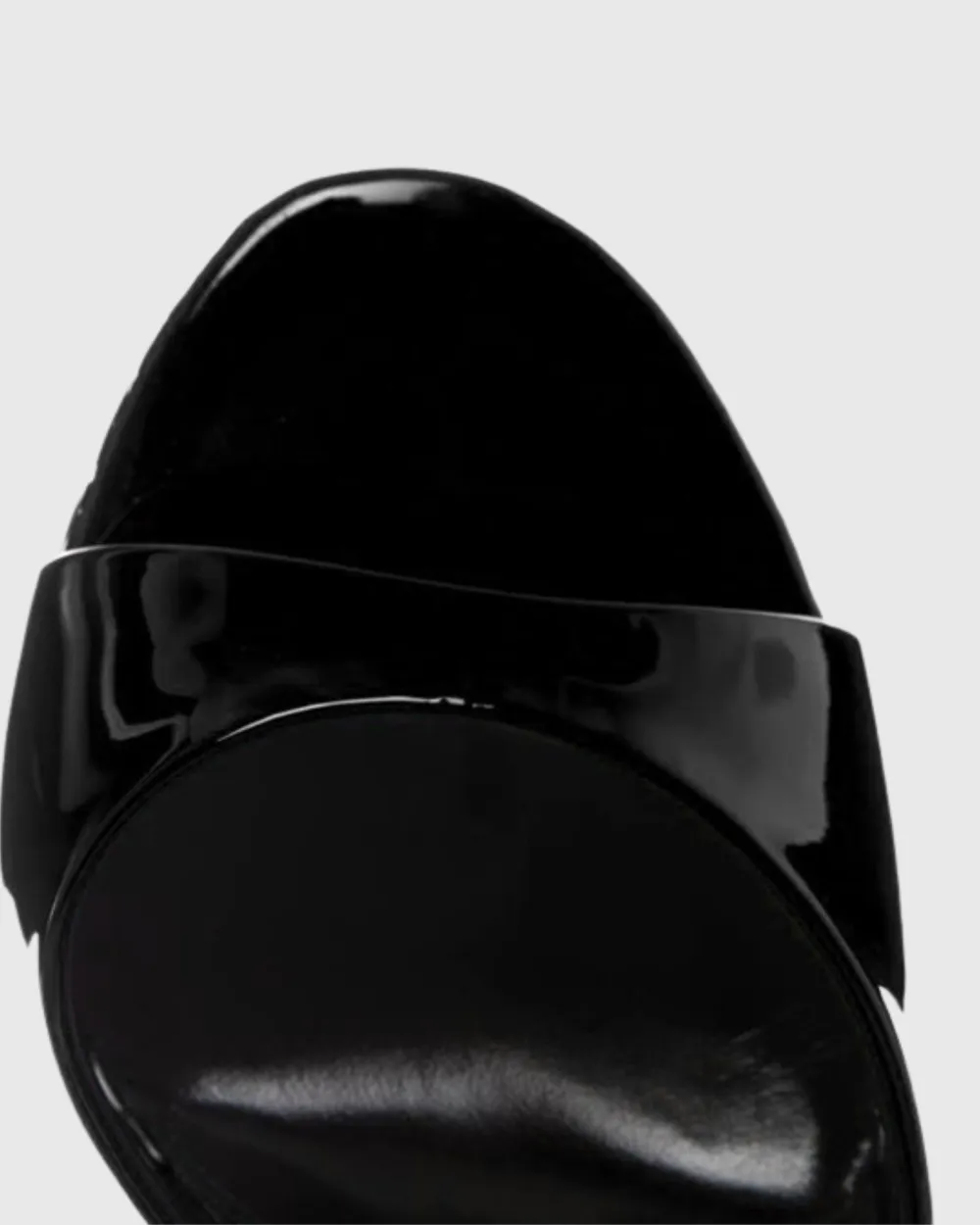 Patent Leather Mules in Black