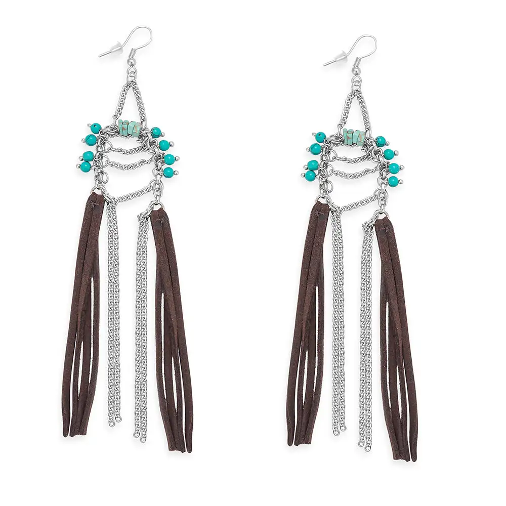 Radiant Flowing Artful Fringe Earrings
