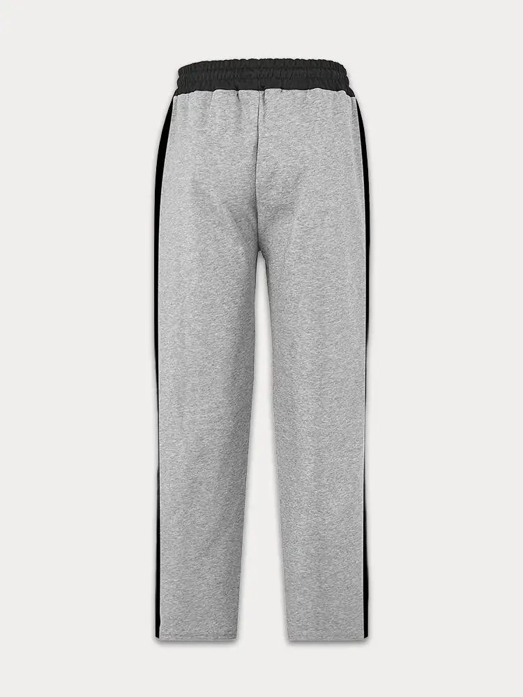 Casual Contrast Color Drawstring Jogger Pants