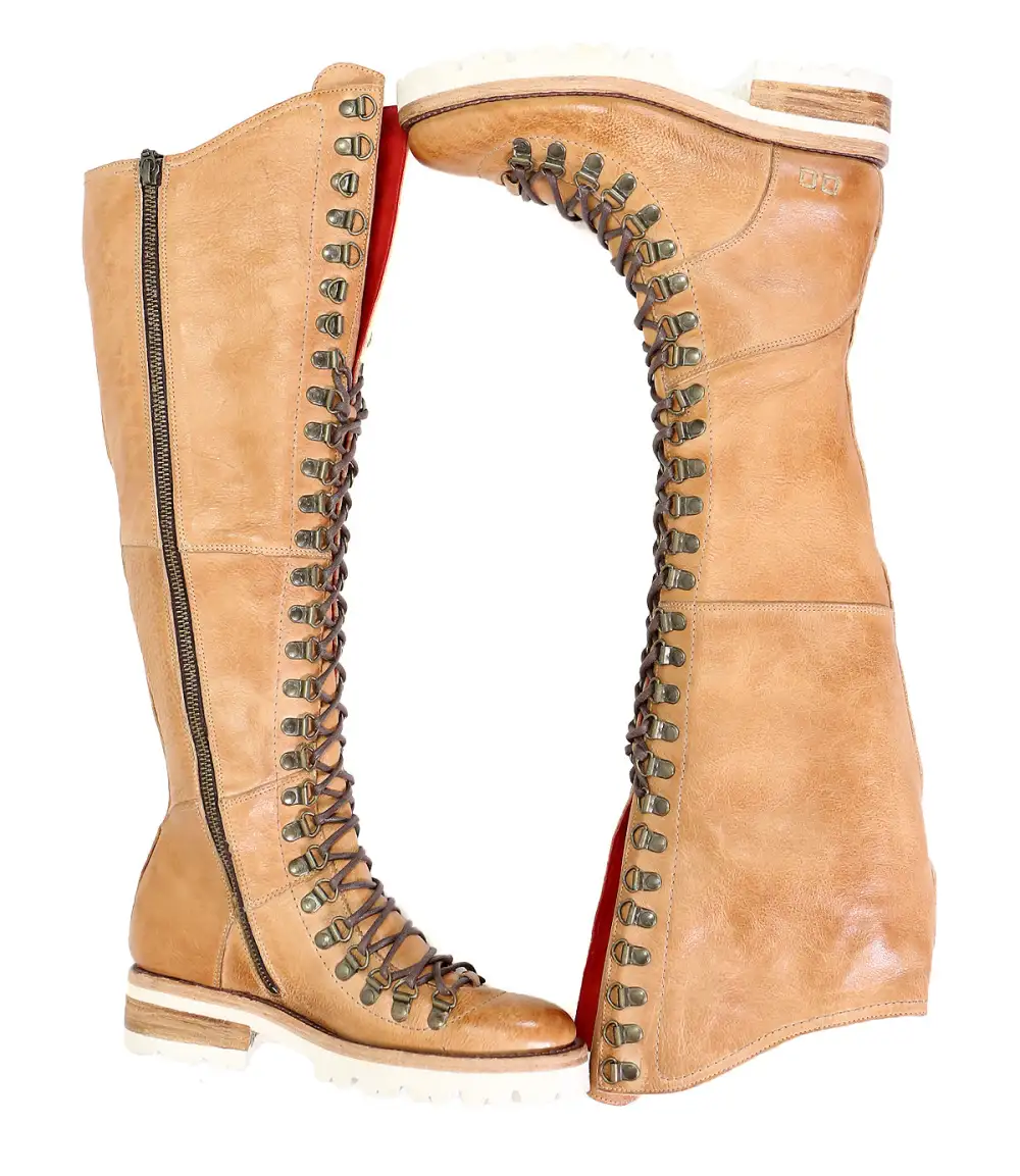 Side-Zip Lace-Up Hiker Boots