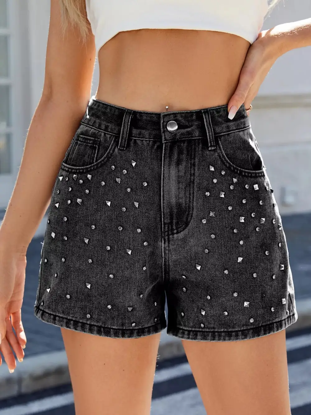 High Waist Denim Shorts