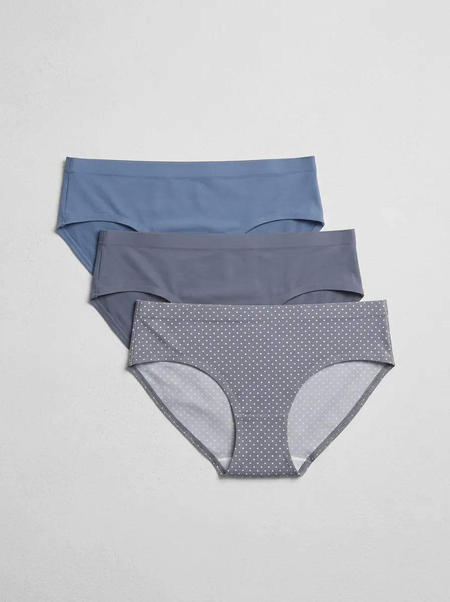 Seamless-Look Polka-Dot Brief Set