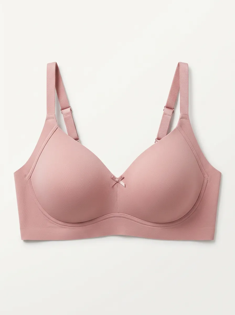 Women's Full-Coverage Seamless Bow-Detail Molded-Cup Bra