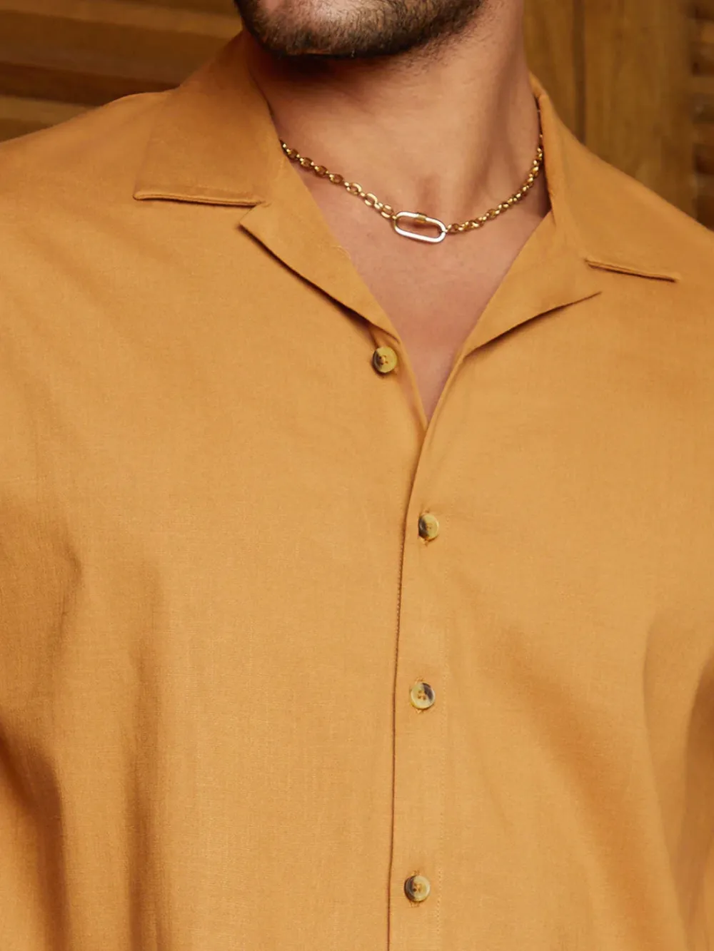 Yellow Casual Style Oversized Shirt