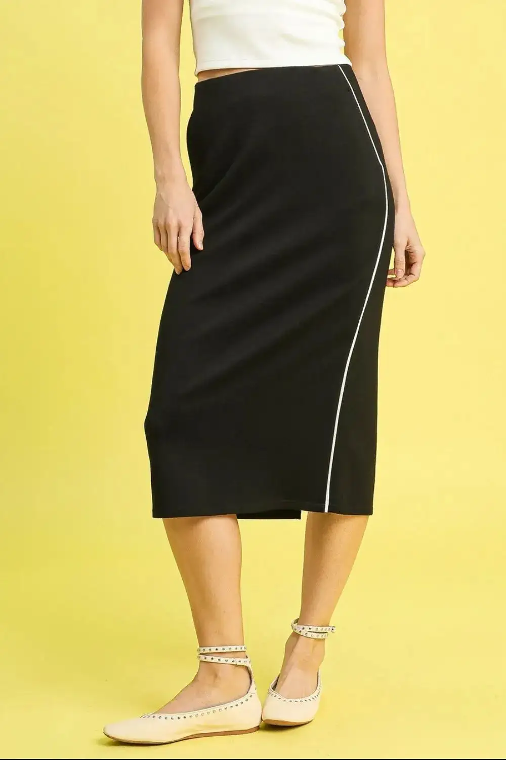 Simple Polished Midi Skirt