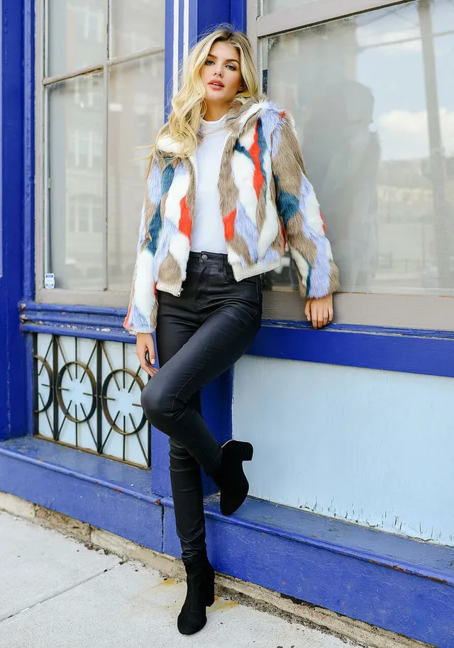 Apres Ski Faux Fur Bomber Jacket