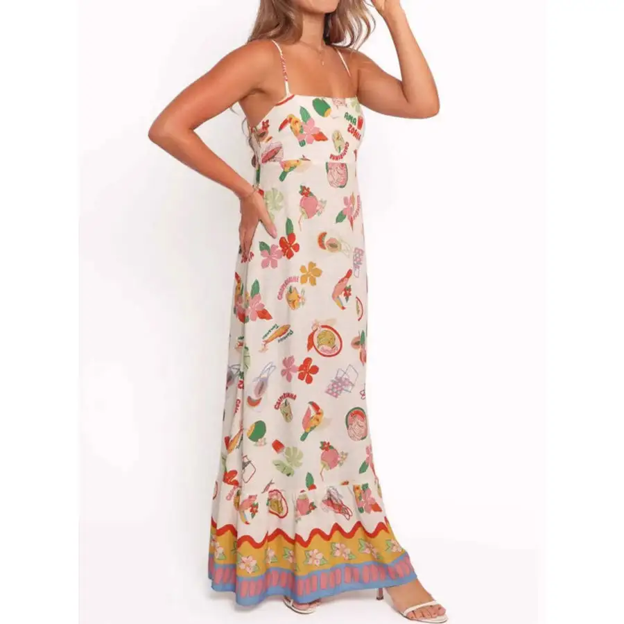Everyday Printed Square Neck Maxi Cami Dress