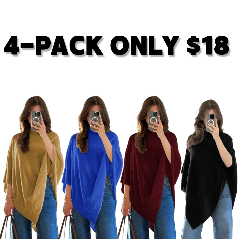 Women's Plain Loose Elegant Fashion Sweater Shawl