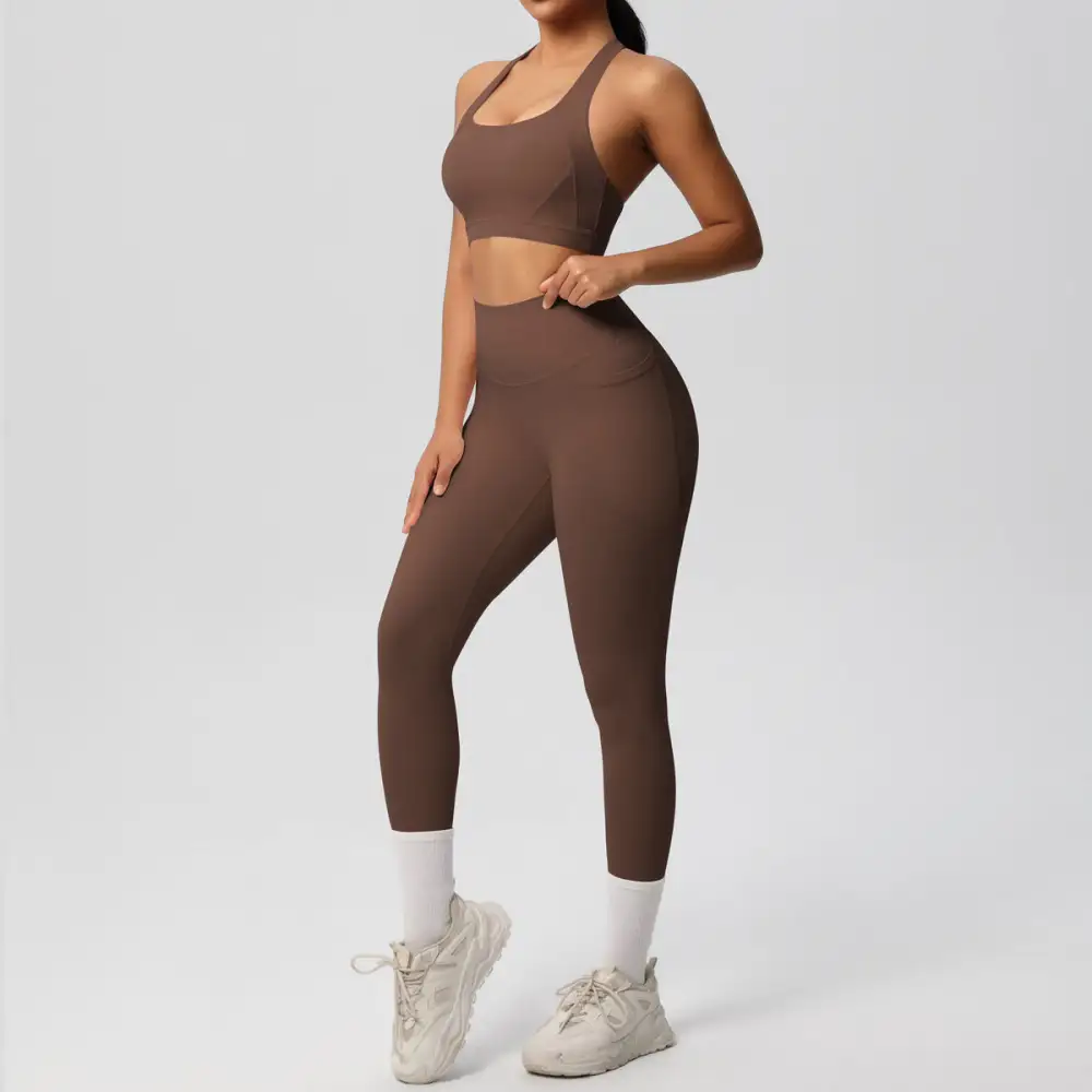 Backless Yoga Two-Piece Bra and Vest Active Set