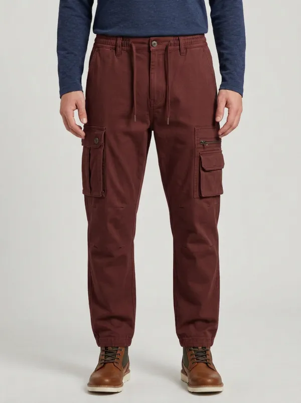 Men's Casual Outdoor Olive Green Multi-Pocket Cargo Pants
