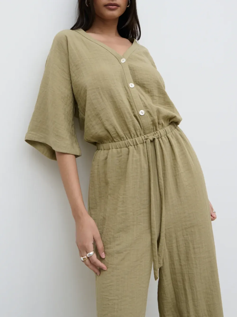 Daily V-Neck Jumpsuit