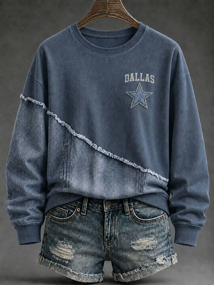 Women's Game Day Football Graphic Casual Sweatshirt