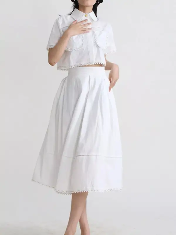Comfort Button Front Short Sleeve Coordinated Sets