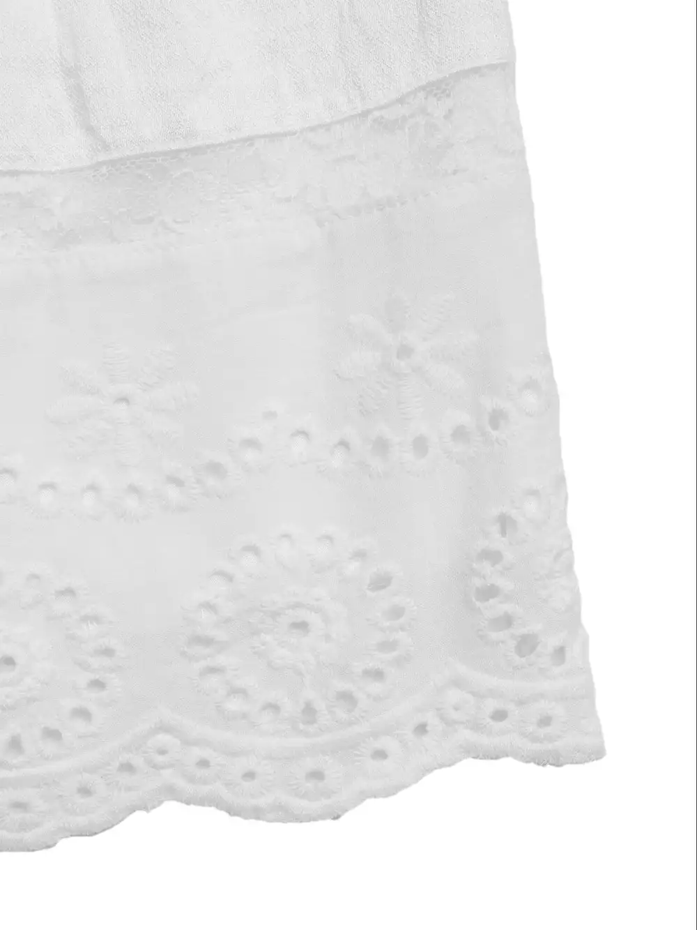 Eyelet Smocked Mini Dress