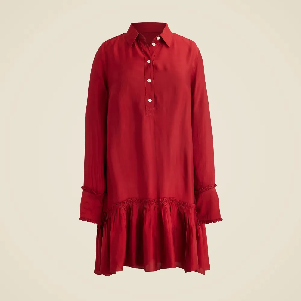 Patterned Shirt Dress For Gentle Casual Daily Style