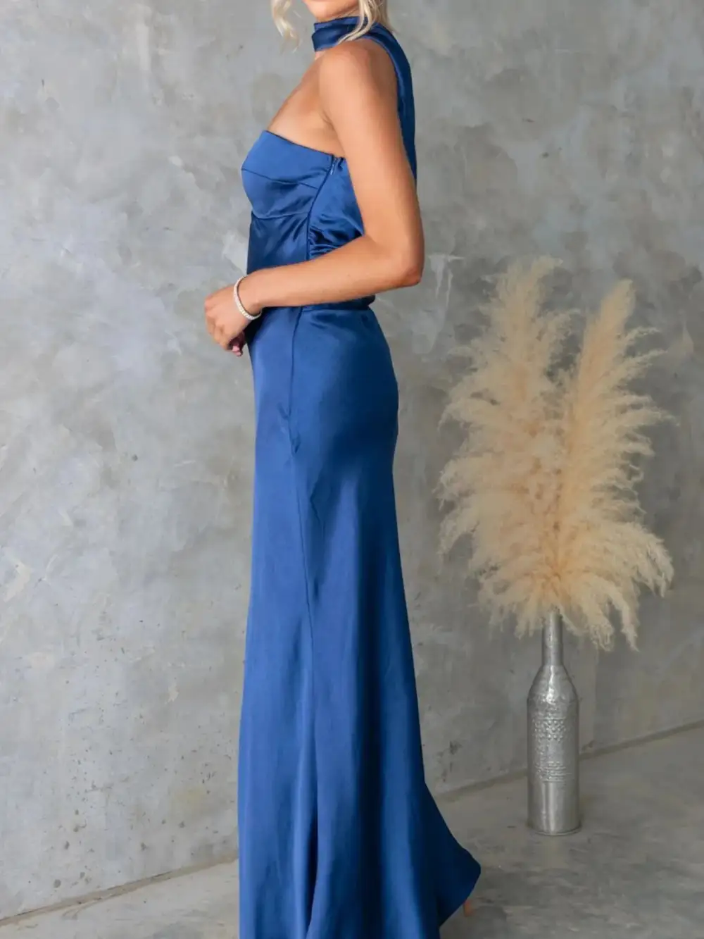 Lightweight Feel Satin Maxi Dress