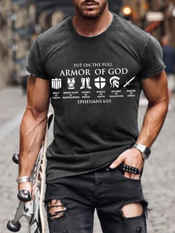Men's Put on The Full Armor of God Casual Tee