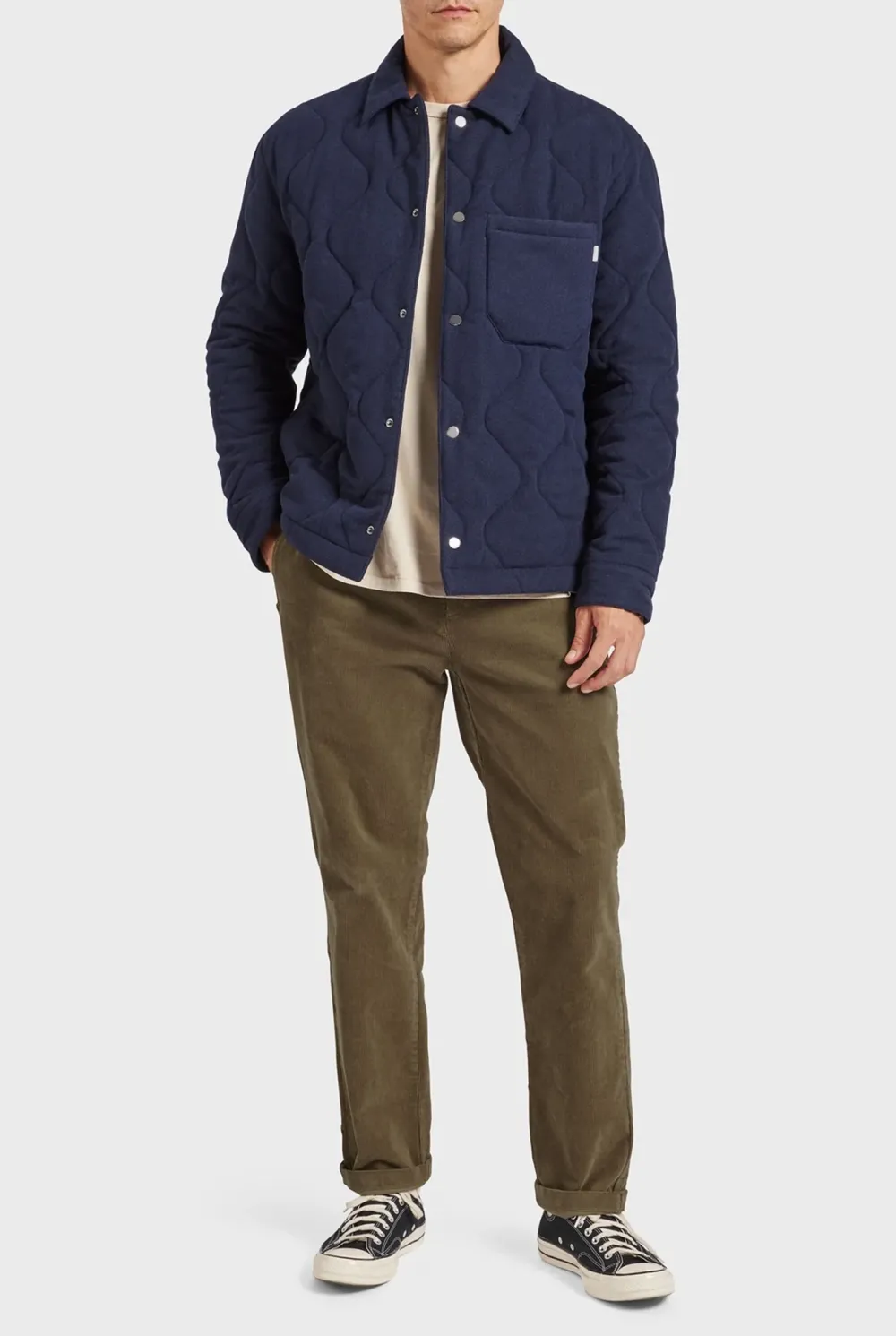Plymouth Quilted Jacket-Titanium grey