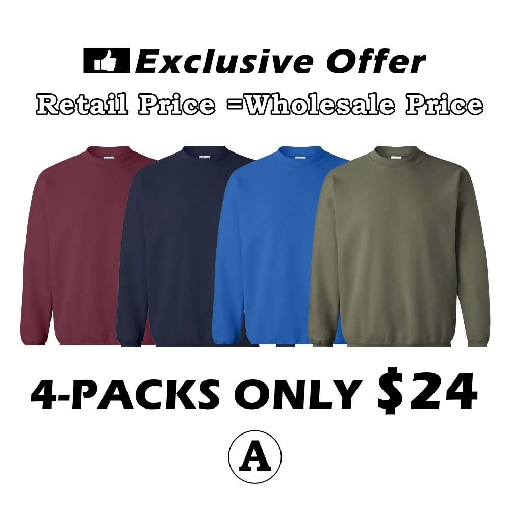 Gildan 18000 Adult Crewneck Sweatshirt, 8oz./yd., 100% cotton