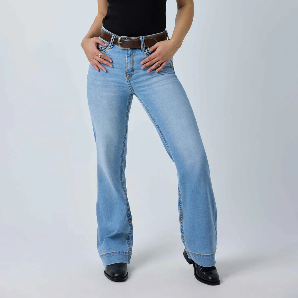 Women's Structured Bootcut High Rise Jeans