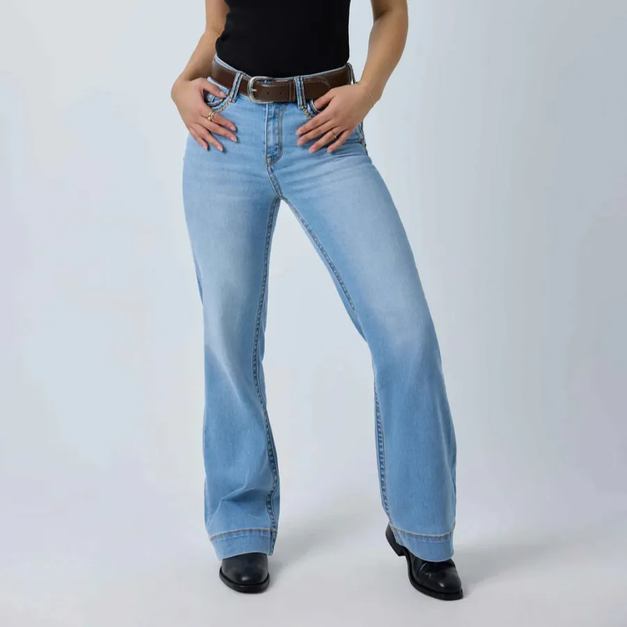 Women's Structured Bootcut High Rise Jeans