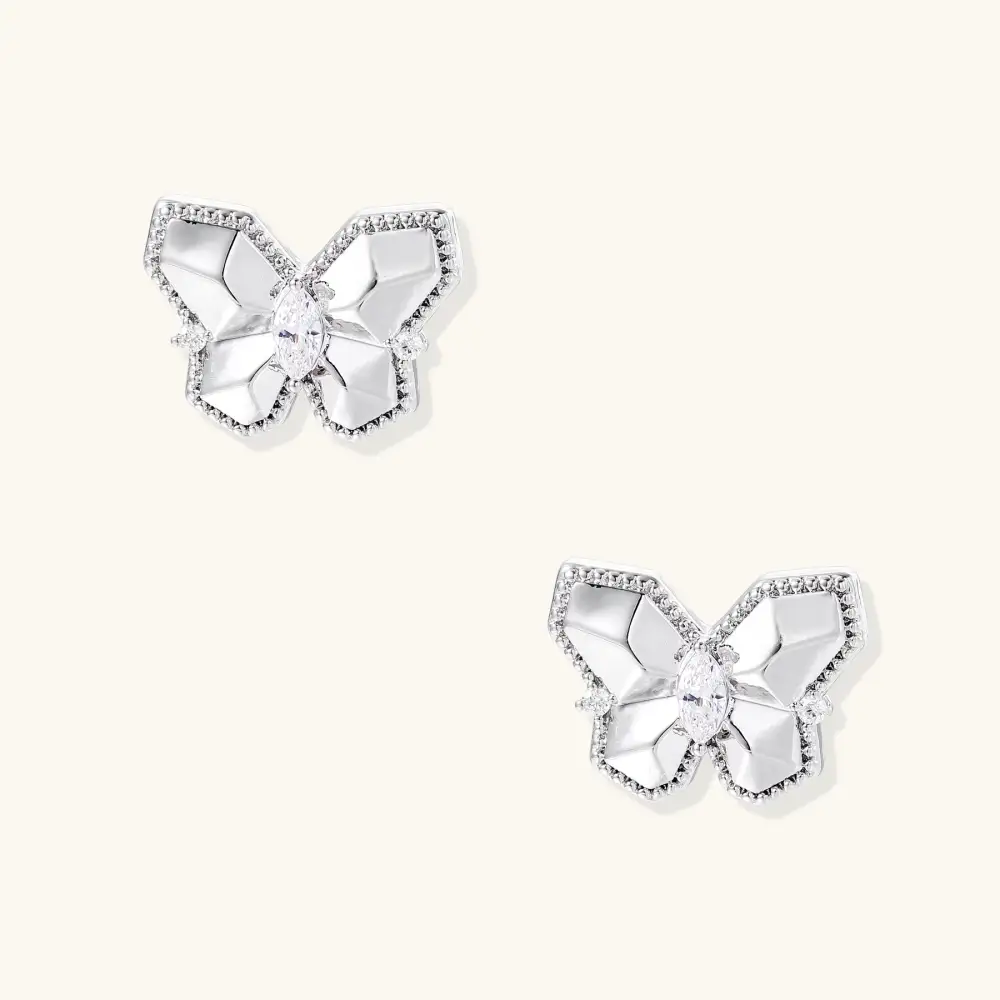 Crystal Butterfly Studs