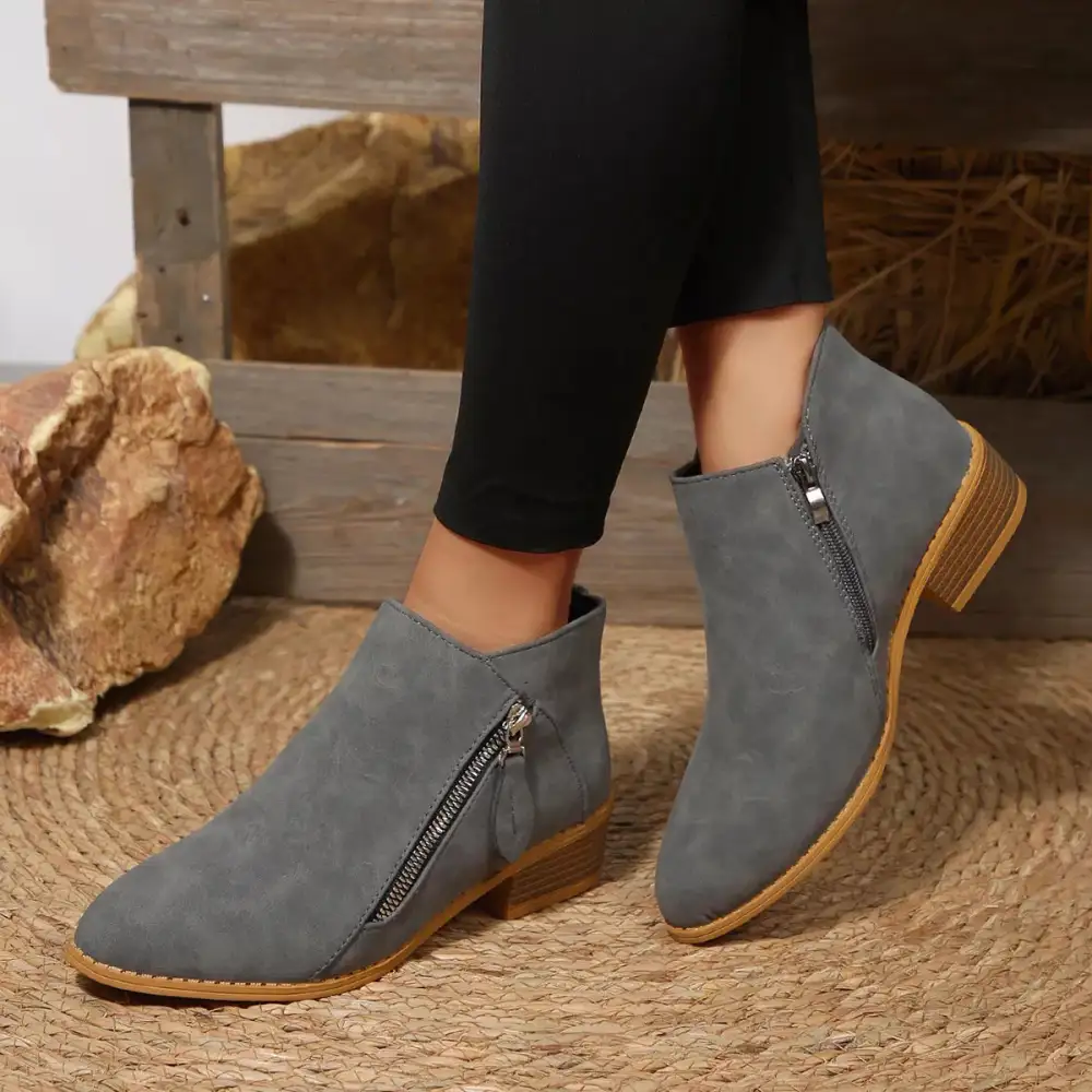 Block Heels Ankle Boots