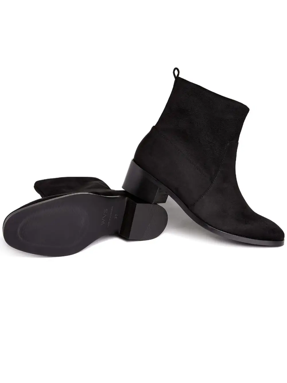 Women's Pull On Vegan Suede Ankle Boots