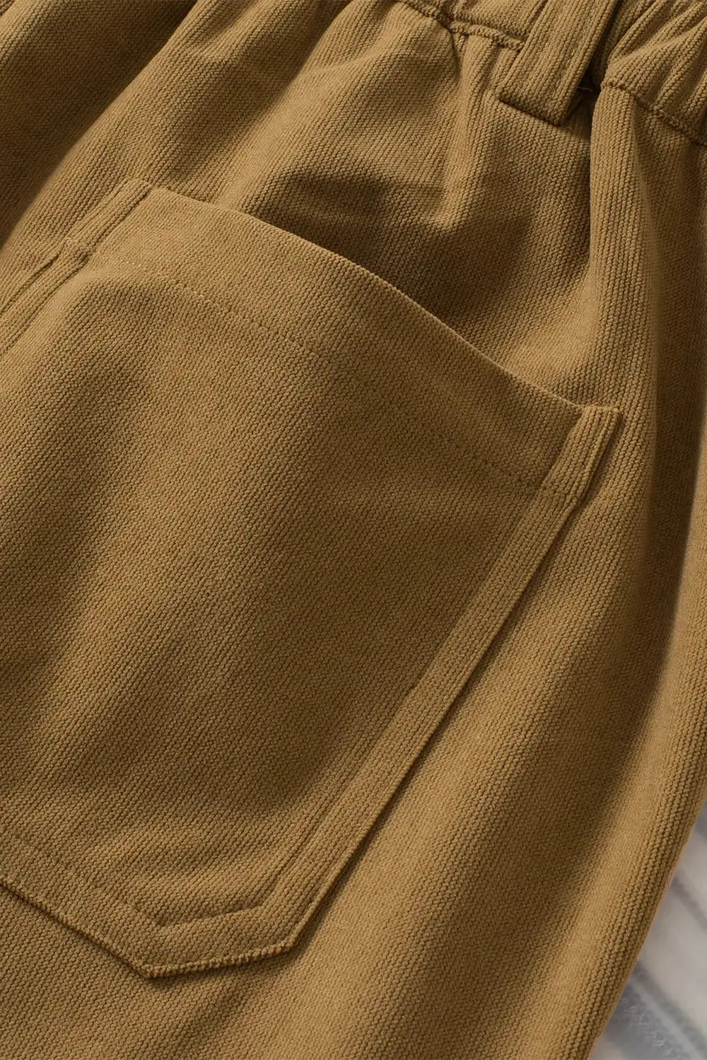 Layered High Waist Straight Leg Pants