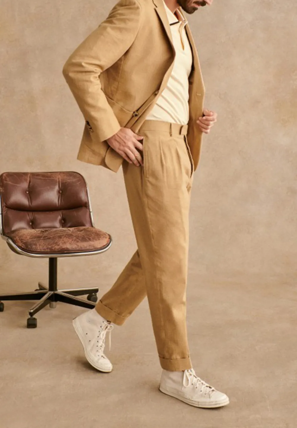 Casual Style Jacket-Sand