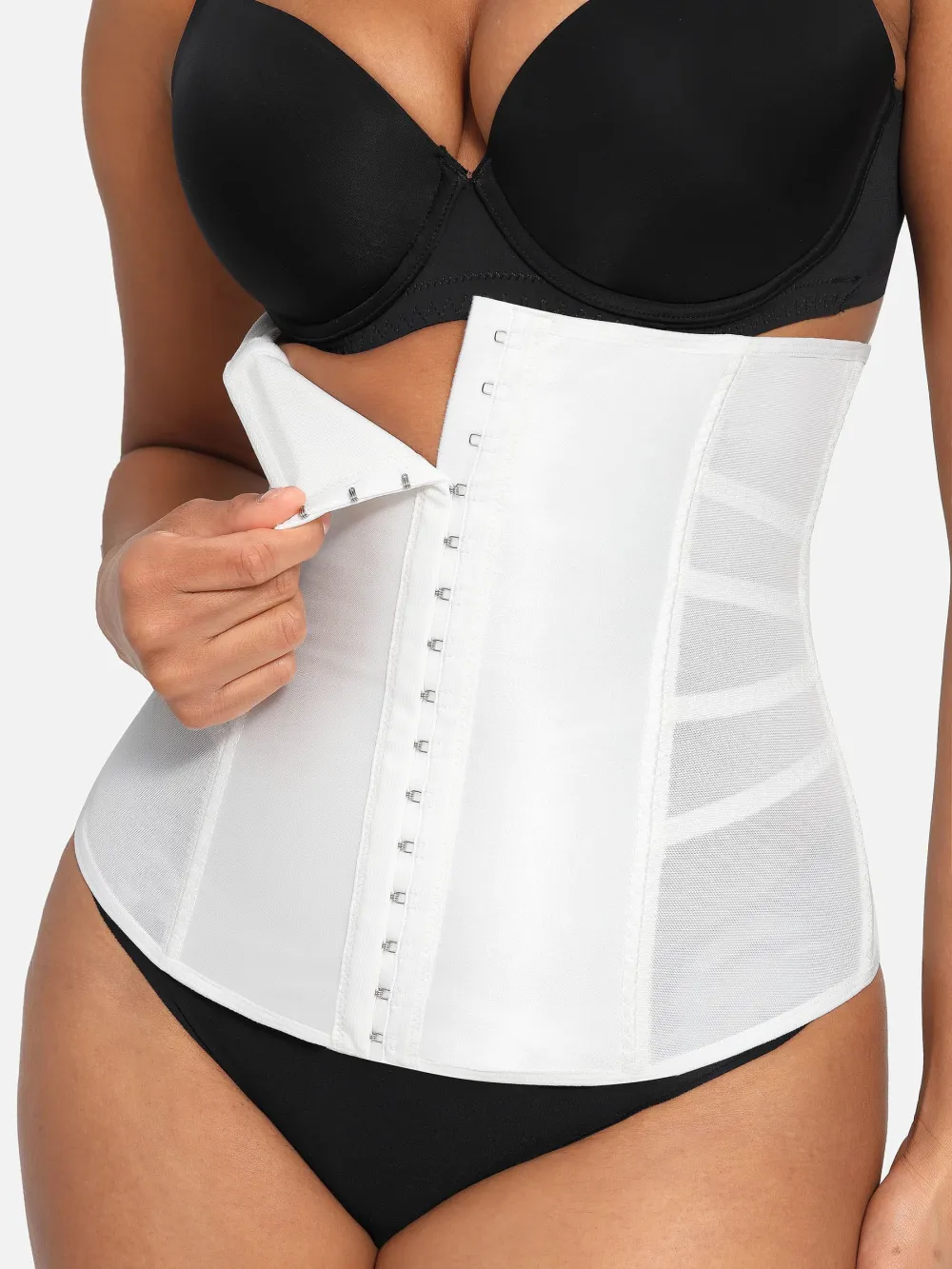 Mesh Panel Structured Waist Trainer
