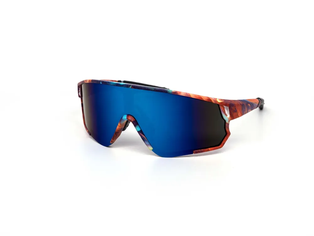 12-Pack Sport Shield Burnt Mirror Sunglasses