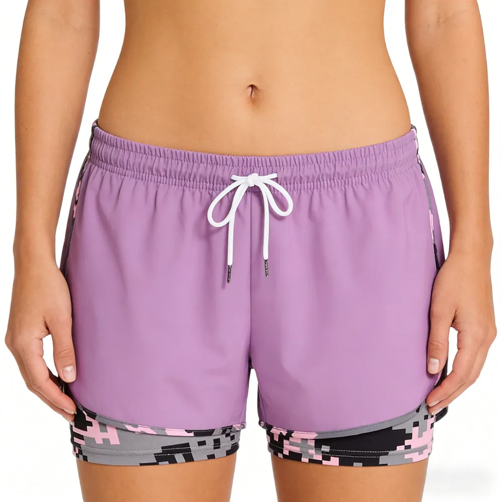 2-in-1 High Waist Athletic Shorts – Quick-Dry Summer Activewear