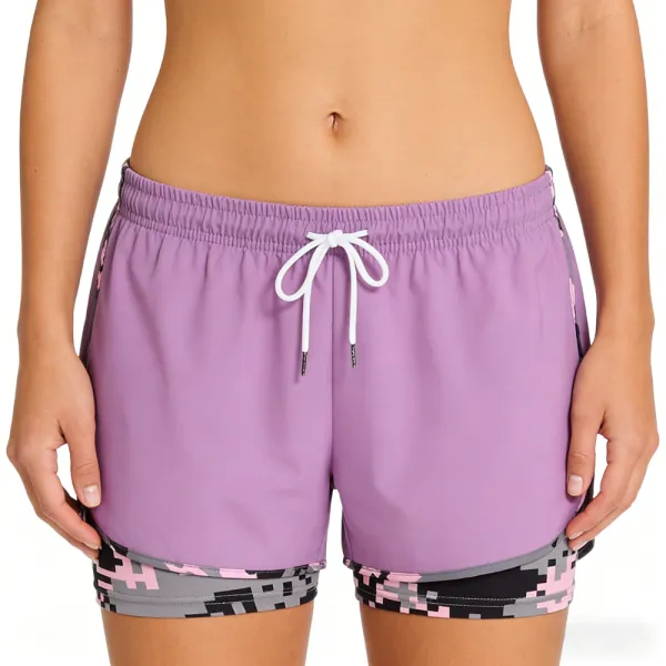 2-in-1 High Waist Athletic Shorts – Quick-Dry Summer Activewear
