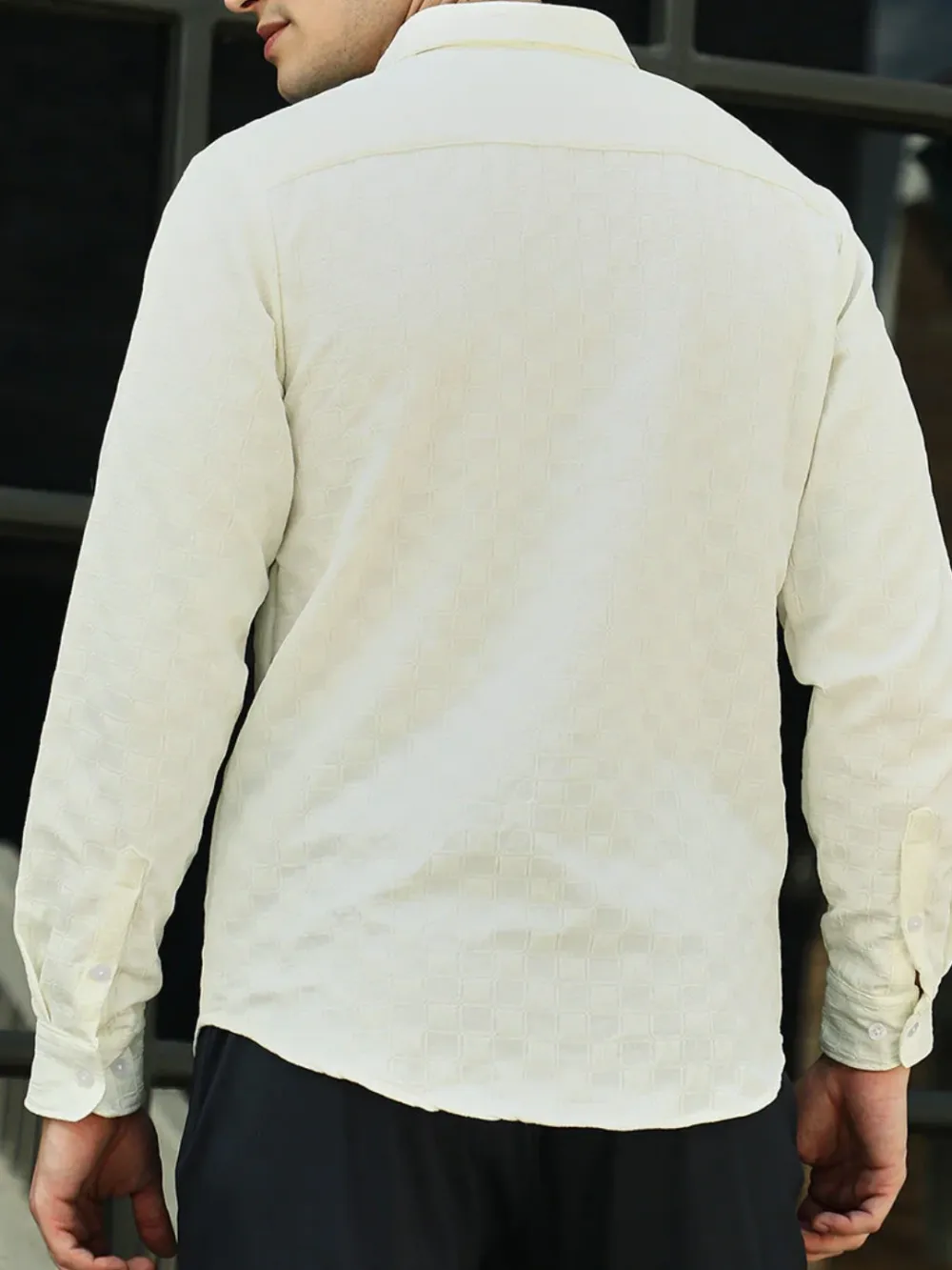 White Casual Style Full Sleeve Shirt