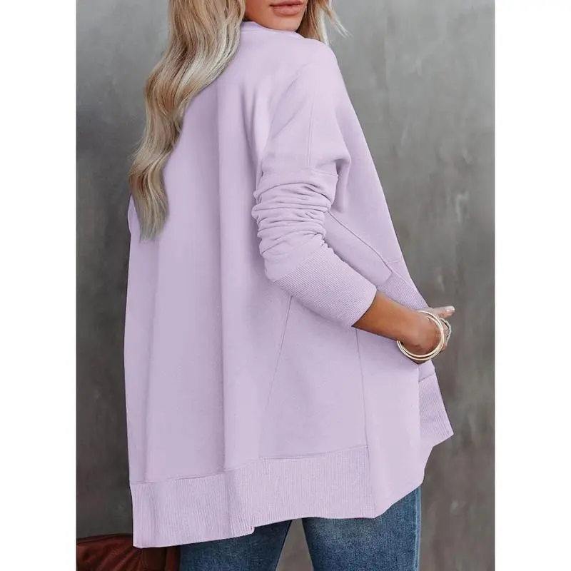 Women's Casual Oversized Half Zip Sweatshirts Long Sleeve