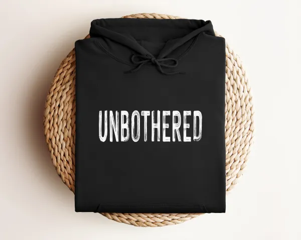 Unbothered Motto Graphic Pullover Hoodie