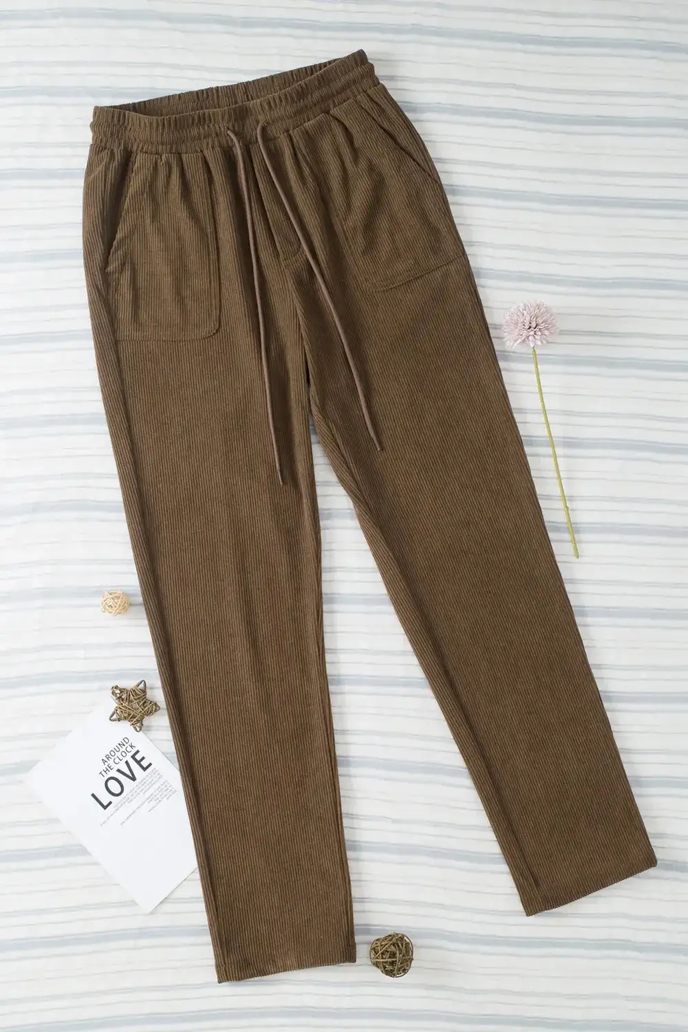 Straight Leg Drawstring Pants