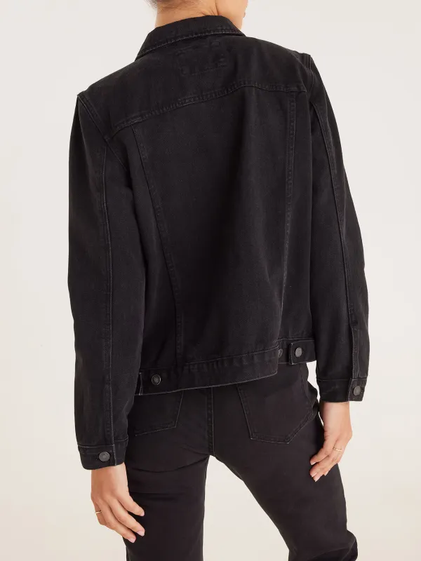 Girlfriend Black Denim Jacket