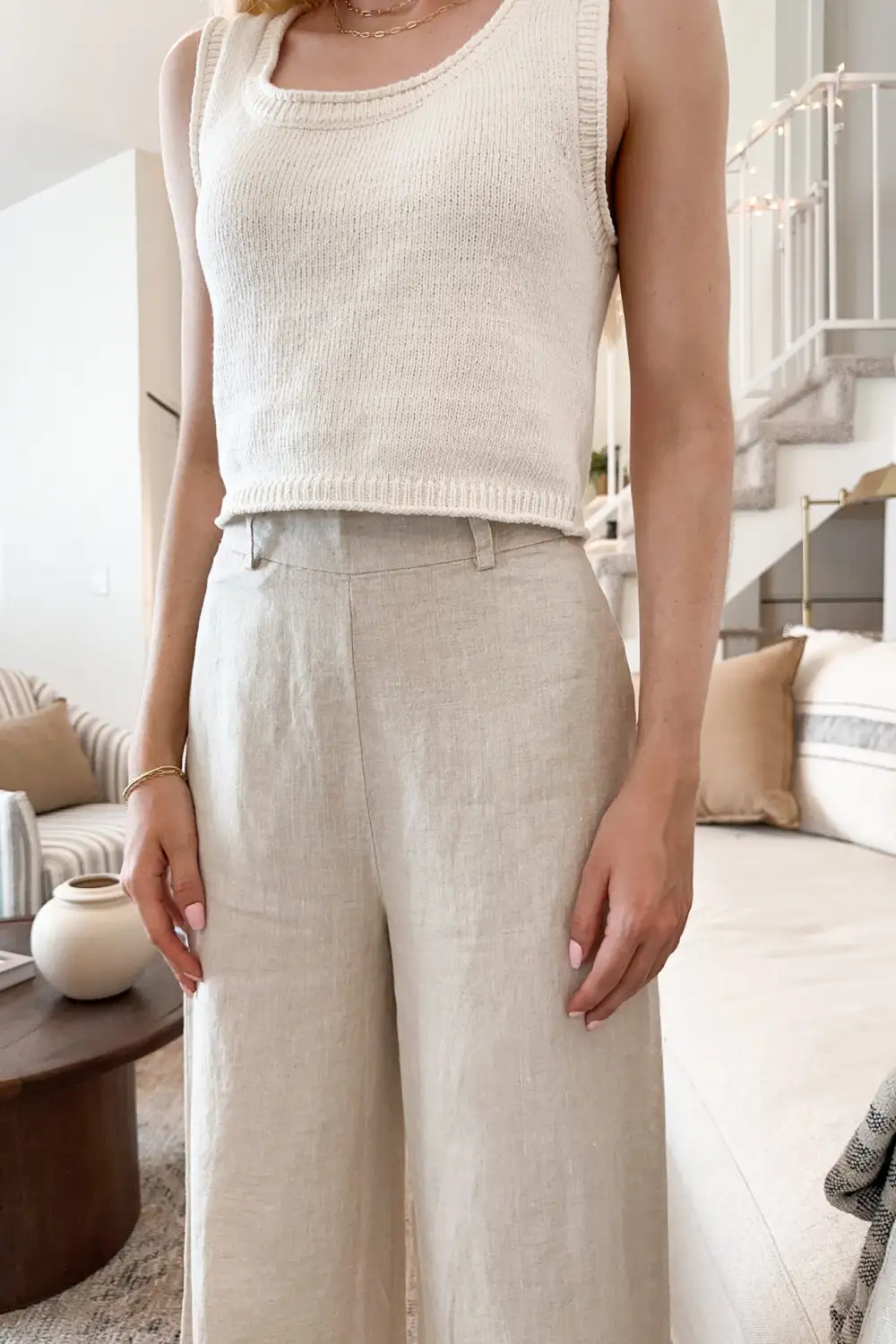 Simple Soft Linen Blend Pants