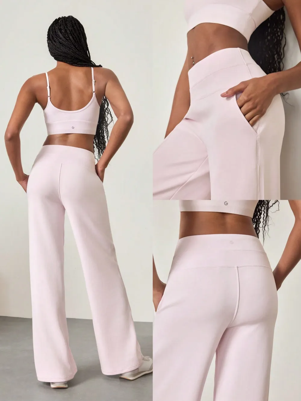Soft And Comfortable Crewneck Sweatshirt Wide-Leg Pants Set