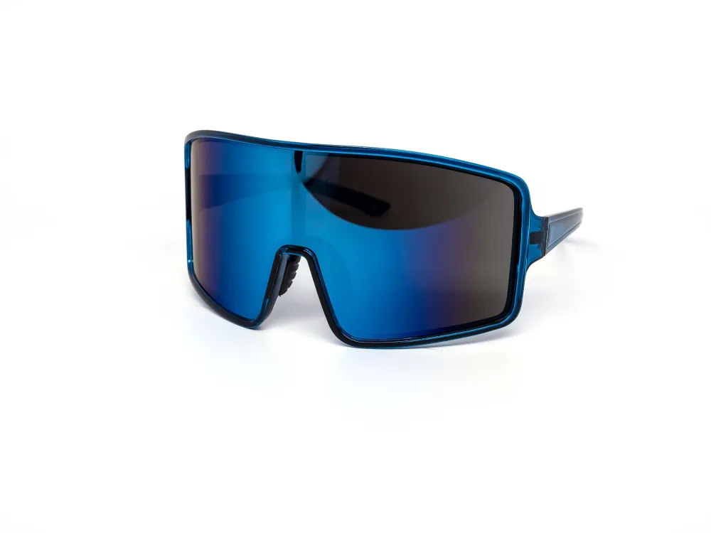 12-Pack Oversized Sport Shield Mirror Full-Frame Sunglasses