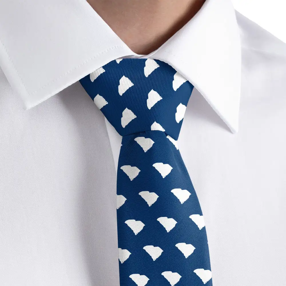 Timeless Outline Emblem Style Necktie