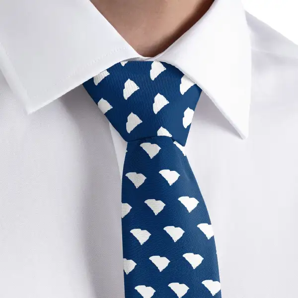 Timeless Outline Emblem Style Necktie