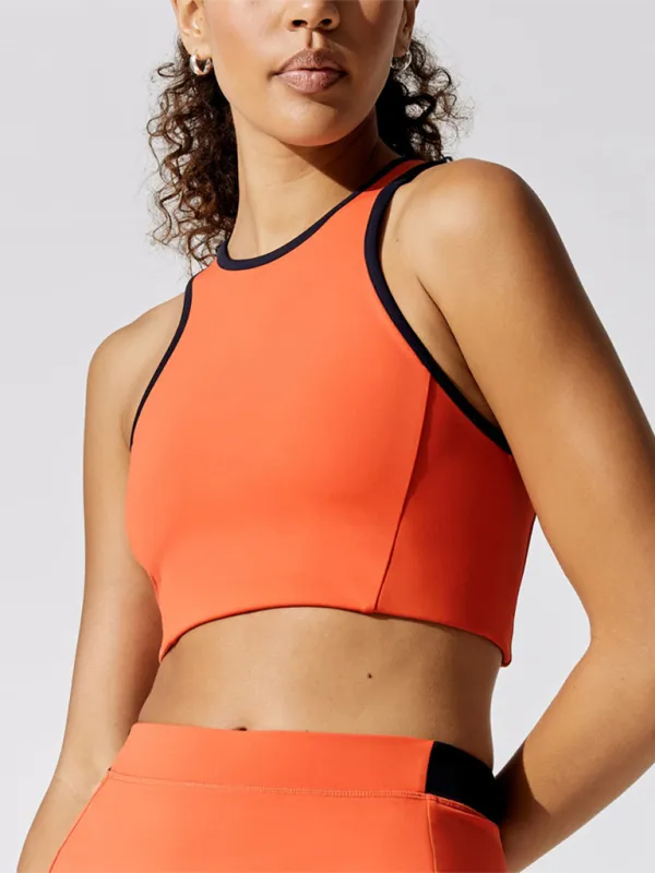 Round-Neck Padded Breathable Active Top