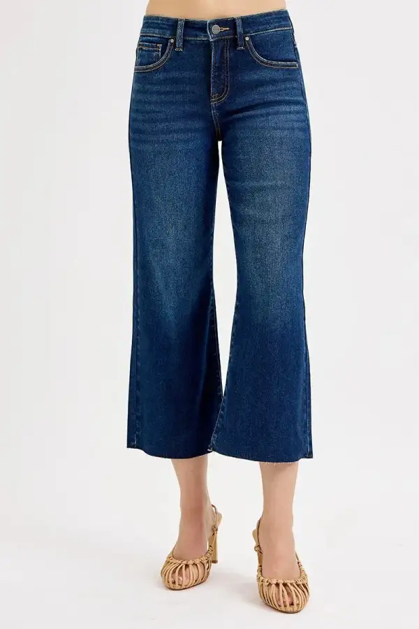 Versatile High Rise Wide Leg Jeans