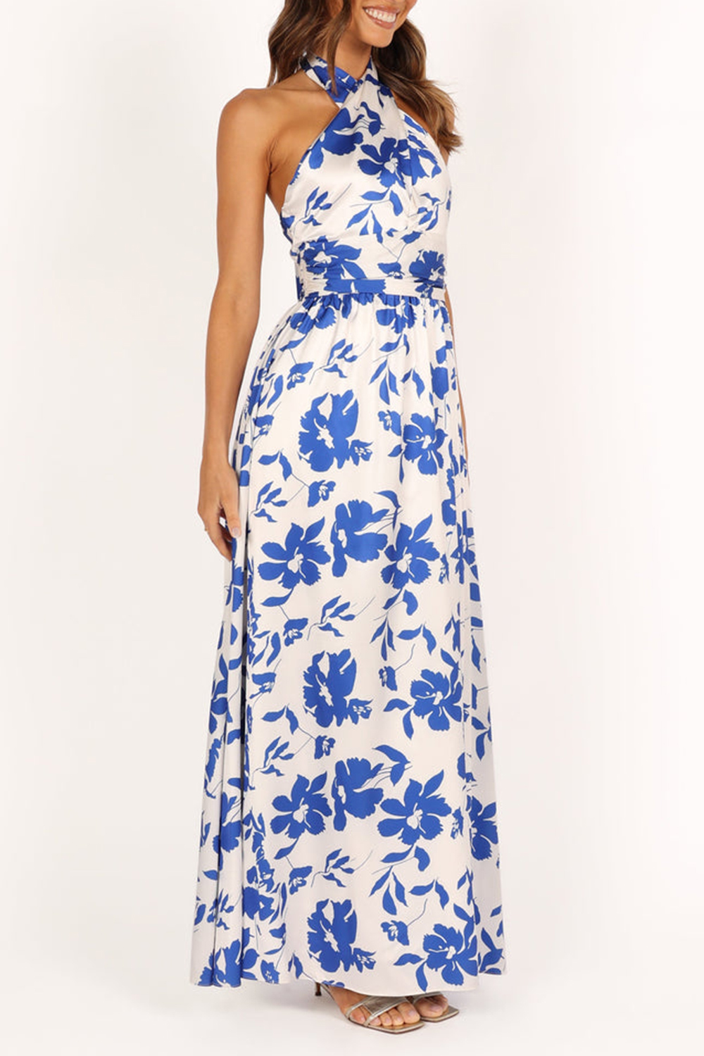 ELEGANT PRINTED OFF-THE-SHOULDER DRESS